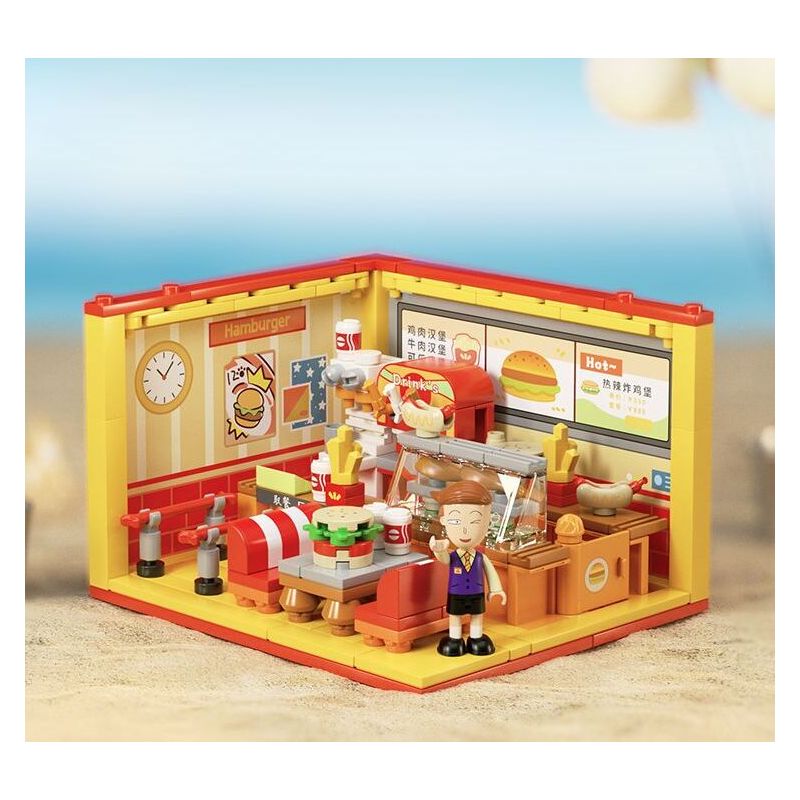 WEKKI 516417 NGÔI NHÀ JENGA THƠM NGON CỦA CHIBI MARUKO-CHAN HÀNG SUSHI bộ đồ chơi xếp lắp ráp ghép mô hình Movie & Game Phim Và Trò Chơi 206 khối