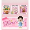 WEKKI 516417 NGÔI NHÀ JENGA THƠM NGON CỦA CHIBI MARUKO-CHAN HÀNG SUSHI bộ đồ chơi xếp lắp ráp ghép mô hình Movie & Game Phim Và Trò Chơi 206 khối