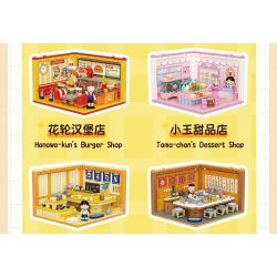 WEKKI 516418 CHERRY NHỎ BALLS NGÔI NHÀ STACK MARU TAILING NOODLE SHOP bộ đồ chơi xếp lắp ráp ghép mô hình Movie & Game Phim Và Trò Chơi 191 khối