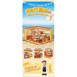 WEKKI 516418 CHERRY NHỎ BALLS NGÔI NHÀ STACK MARU TAILING NOODLE SHOP bộ đồ chơi xếp lắp ráp ghép mô hình Movie & Game Phim Và Trò Chơi 191 khối