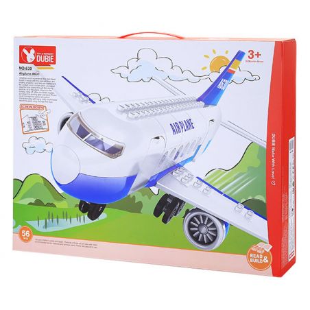 DUBIE 630 MÁY BAY LỚN bộ đồ chơi xếp lắp ráp ghép mô hình Duplo Khối Lớn 56 khối