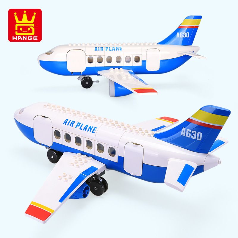 DUBIE 630 MÁY BAY LỚN bộ đồ chơi xếp lắp ráp ghép mô hình Duplo Khối Lớn 56 khối