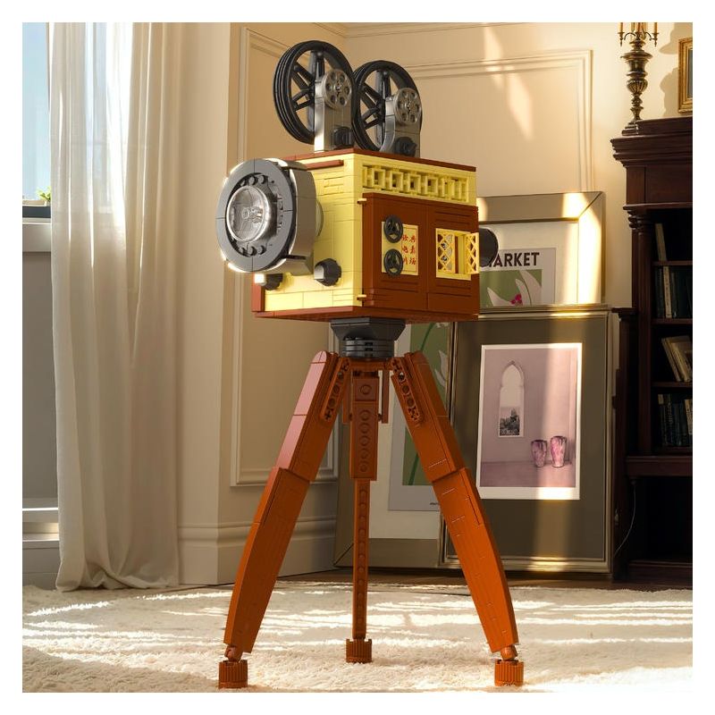 ZHEGAO 662041 MÁY CHIẾU CỔ ĐIỂN bộ đồ chơi xếp lắp ráp ghép mô hình Creator Sáng Tạo 588 khối