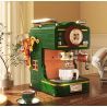 ZHEGAO 662043 MÁY PHA CÀ PHÊ RETRO bộ đồ chơi xếp lắp ráp ghép mô hình Creator Sáng Tạo 618 khối