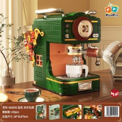 ZHEGAO 662043 MÁY PHA CÀ PHÊ RETRO bộ đồ chơi xếp lắp ráp ghép mô hình Creator Sáng Tạo 618 khối