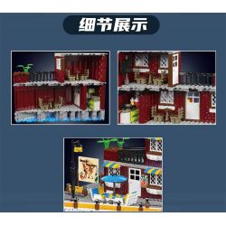 MouldKing 10143 Mould King 10143 KHÁCH SẠN VEN BIỂN bộ đồ chơi xếp lắp ráp ghép mô hình City SEASIDE RESTAURANT Thành Phố 989 khối