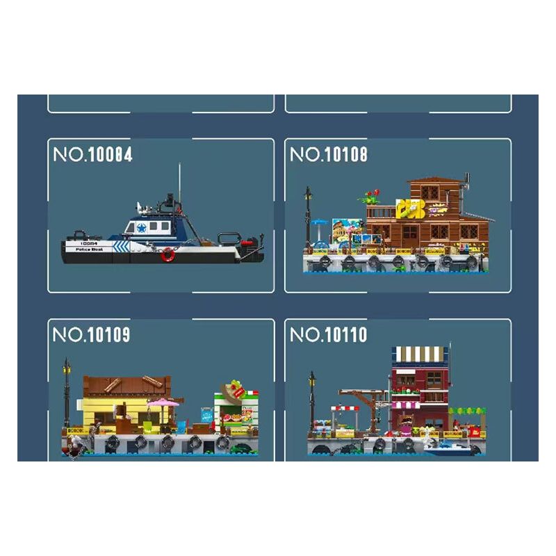 MouldKing 10143 Mould King 10143 KHÁCH SẠN VEN BIỂN bộ đồ chơi xếp lắp ráp ghép mô hình City SEASIDE RESTAURANT Thành Phố 989 khối