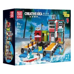 MouldKing 10148 Mould King 10148 KHÁCH SẠN BẾN TÀU bộ đồ chơi xếp lắp ráp ghép mô hình City DOCKSIDE INN Thành Phố 782 khối