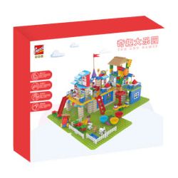 GOROCK 1062 THIÊN ĐƯỜNG BA TRONG MỘT bộ đồ chơi xếp lắp ráp ghép mô hình Duplo Khối Lớn 535 khối