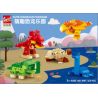 GOROCK 1091 CÔNG VIÊN KHỦNG LONG DỄ THƯƠNG bộ đồ chơi xếp lắp ráp ghép mô hình Duplo Khối Lớn 123 khối