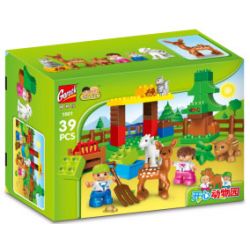 GOROCK 1001 SỞ THÚ HẠNH PHÚC bộ đồ chơi xếp lắp ráp ghép mô hình Duplo Khối Lớn 39 khối