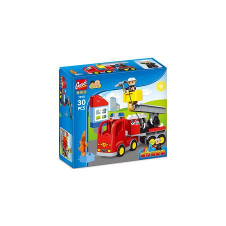 GOROCK 1011 ĐỘI CỨU HỎA THÀNH PHỐ bộ đồ chơi xếp lắp ráp ghép mô hình Duplo Khối Lớn 19 khối