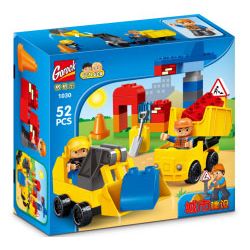 GOROCK 1030 XÂY DỰNG ĐÔ THỊ bộ đồ chơi xếp lắp ráp ghép mô hình Duplo Khối Lớn 52 khối