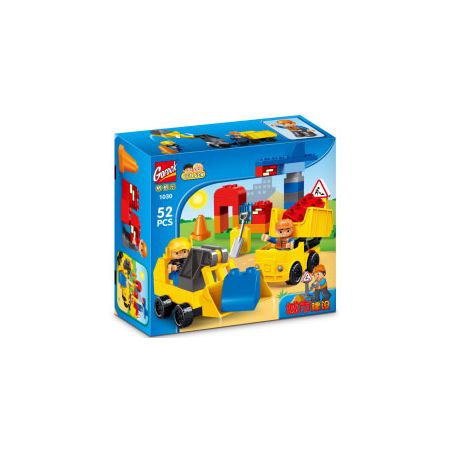 GOROCK 1030 XÂY DỰNG ĐÔ THỊ bộ đồ chơi xếp lắp ráp ghép mô hình Duplo Khối Lớn 52 khối