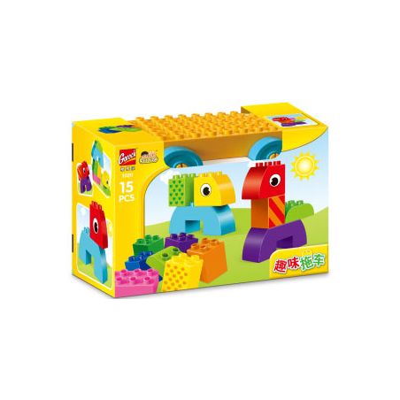 GOROCK 1020 ĐOẠN GIỚI THIỆU VUI NHỘN bộ đồ chơi xếp lắp ráp ghép mô hình Duplo Khối Lớn 15 khối