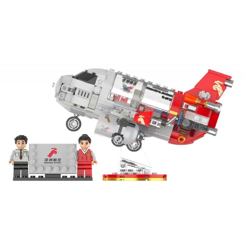  Shenzhen Airlines ZH002 Xếp hình lắp ráp ghép mô hình Mô hình Airlines của Thâm Quyến: Không khí hành khách Dundun