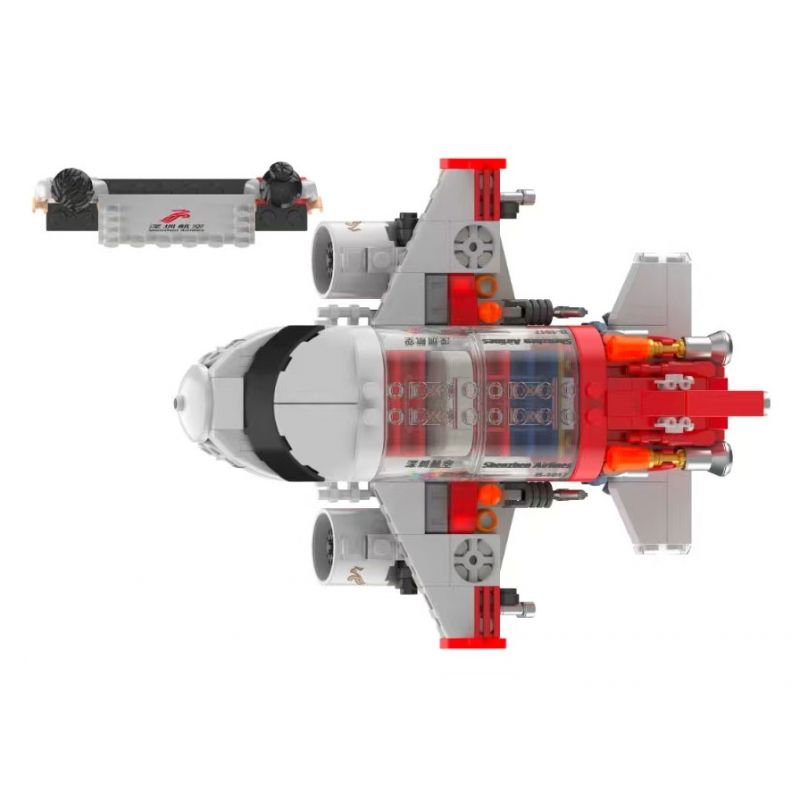 SHENZHEN AIRLINES ZH002 MÔ HÌNH AIRLINES CỦA THÂM QUYẾN KHÔNG KHÍ HÀNH KHÁCH DUNDUN bộ đồ chơi xếp lắp ráp ghép mô hình City Thành Phố