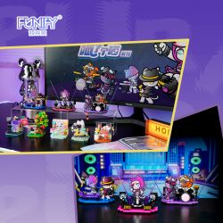 FUNIFY W8102 8102 BAN NHẠC HULULU MEOW 8 NGƯỜI MẪU MIER STAGE SNOW TUAN XIAOQI POPCORN AYING CAFE XUETUAN ORCHARD PHÒNG HỌC BẾP BỎNG NGÔ PHỐ bộ đồ chơi xếp lắp ráp ghép mô hình Movie & Game Phim Và Trò Chơi