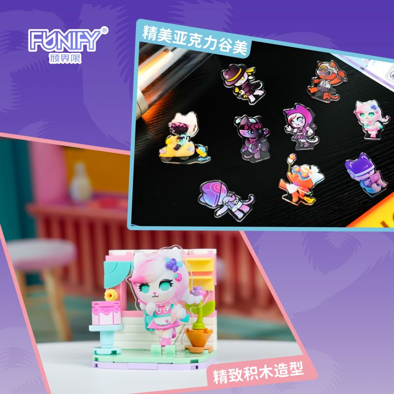FUNIFY W8102 8102 BAN NHẠC HULULU MEOW 8 NGƯỜI MẪU MIER STAGE SNOW TUAN XIAOQI POPCORN AYING CAFE XUETUAN ORCHARD PHÒNG HỌC BẾP BỎNG NGÔ PHỐ bộ đồ chơi xếp lắp ráp ghép mô hình Movie & Game Phim Và Trò Chơi