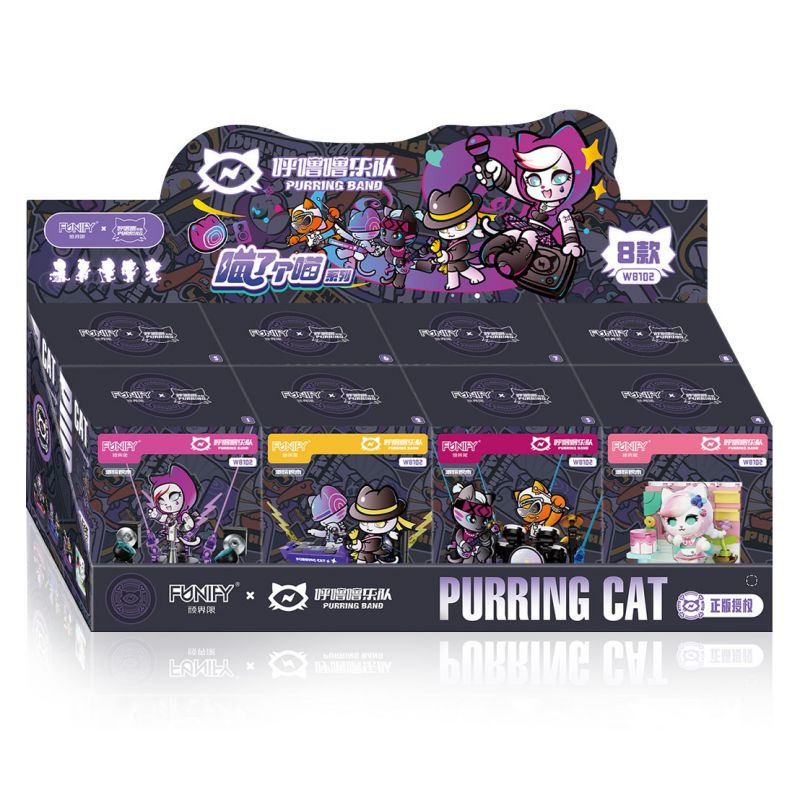 FUNIFY W8102 8102 BAN NHẠC HULULU MEOW 8 NGƯỜI MẪU MIER STAGE SNOW TUAN XIAOQI POPCORN AYING CAFE XUETUAN ORCHARD PHÒNG HỌC BẾP BỎNG NGÔ PHỐ bộ đồ chơi xếp lắp ráp ghép mô hình Movie & Game Phim Và Trò Chơi