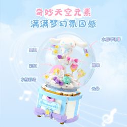 KEEPPLEY K20837 20837 GIA ĐÌNH SANRIO HỘP NHẠC SKY REVERIE bộ đồ chơi xếp lắp ráp ghép mô hình Movie & Game CINNAMOIOLL Phim Và Trò Chơi 321 khối