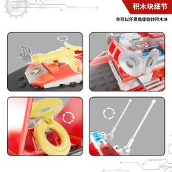 DIY V102 THUYỀN ĐIỀU KHIỂN TỪ XA CỦA ĐỘI CỨU HỘ THÀNH PHỐ HAI TRONG bộ đồ chơi xếp lắp ráp ghép mô hình 170 khối