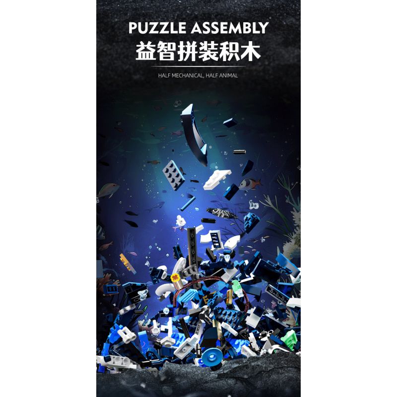 BEAUTY AND 13057 CÁ QUỶ CƠ bộ đồ chơi xếp lắp ráp ghép mô hình 966 khối