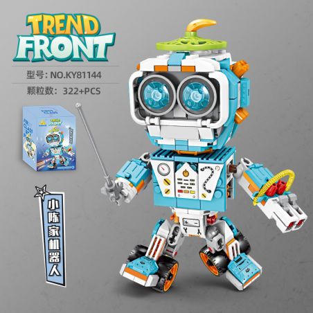 Kazi KY81144 81144 ROBOT GIA ĐÌNH XIAOCHEN bộ đồ chơi xếp lắp ráp ghép mô hình TREND FRONT 322 khối