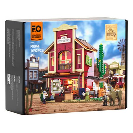 LUMIBRICKS FUNWHOLE F9044 9044 TÂY HOA KỲ BƯU ĐIỆN PHƯƠNG bộ đồ chơi xếp lắp ráp ghép mô hình Western OLD WEST POST OFFICE Trung Cổ 1692 khối