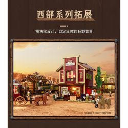 LUMIBRICKS FUNWHOLE F9044 9044 TÂY HOA KỲ BƯU ĐIỆN PHƯƠNG bộ đồ chơi xếp lắp ráp ghép mô hình Western OLD WEST POST OFFICE Trung Cổ 1692 khối