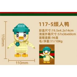 ZUANMA 117-5 VỊT GÂY PHIỀN NHIỄU bộ đồ chơi xếp lắp ráp ghép mô hình UPSETDUCK 214 khối