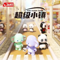 JAKI FK001 SUPER TOWN PANDA KHÔNG LĂN CÀ PHÊ STACKING HOUSE bộ đồ chơi xếp lắp ráp ghép mô hình PANDA'S CAFE SHOP
