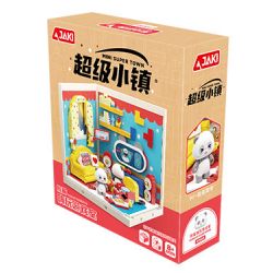 JAKI FK003 SUPER TOWN PANDA HI CHƠI NHÀ XẾP PHÒNG TRÒ bộ đồ chơi xếp lắp ráp ghép mô hình PANDA'S GAME ROOM