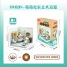 JAKI FK004 SUPER TOWN CHỦ TỊCH NHÀ PHÒNG TẮM UPPER STACKING bộ đồ chơi xếp lắp ráp ghép mô hình COMFORTABLE BATHROOM