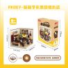 JAKI FK007 SUPER TOWN CỬA HÀNG GHI CHÉP VINYL CAO CẤP MỚI bộ đồ chơi xếp lắp ráp ghép mô hình RECORD STORE