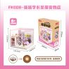 JAKI FK008 SIÊU THỊ CỬA HÀNG THÚ CƯNG DỄ THƯƠNG CỦA XINXIN SENIOR NHÀ JENGA bộ đồ chơi xếp lắp ráp ghép mô hình PET SHOP