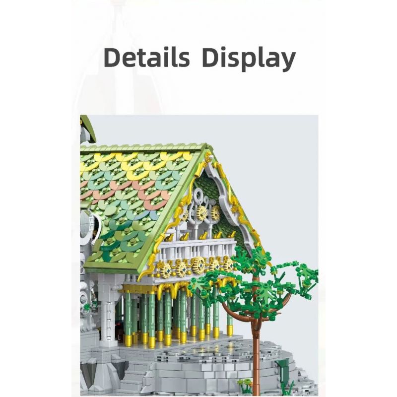 BAKA TECHNOLOGY 33237 HỘI TRƯỜNG BỜ SÔNG bộ đồ chơi xếp lắp ráp ghép mô hình The Lord Of The Rings THE HALL OF WATERFRONT Chúa Nhẫn 4155 khối