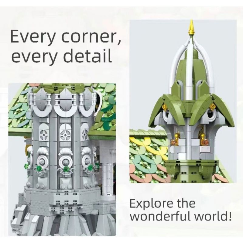 BAKA TECHNOLOGY 33237 HỘI TRƯỜNG BỜ SÔNG bộ đồ chơi xếp lắp ráp ghép mô hình The Lord Of The Rings THE HALL OF WATERFRONT Chúa Nhẫn 4155 khối