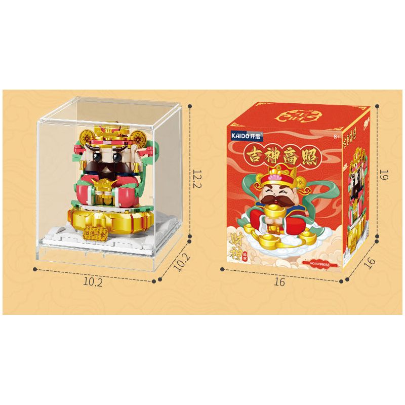 KAIDO KD99088 99088 THẦN MAY MẮN GAO ZHAO GIÀU CÓ bộ đồ chơi xếp lắp ráp ghép mô hình Creator Sáng Tạo