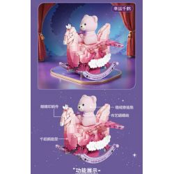 KAIDO KD99056 99056 NGỰA BẬP BÊNH GẤU BÔNG THUYỀN RỒNG bộ đồ chơi xếp lắp ráp ghép mô hình ROCKING HORSE