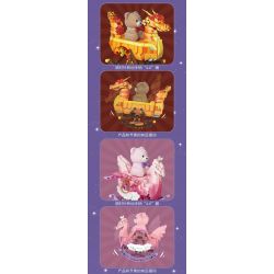 KAIDO KD99056 99056 NGỰA BẬP BÊNH GẤU BÔNG THUYỀN RỒNG bộ đồ chơi xếp lắp ráp ghép mô hình ROCKING HORSE