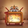 LOZ 1966 HỘP TRÒ CHƠI MÚA RỐI SƯ TỬ THỨC TỈNH VÀ BÓNG MÙA XUÂN bộ đồ chơi xếp lắp ráp ghép mô hình Creator Sáng Tạo 1982 khối