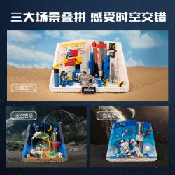 PANTASY 11034 VŨ TRỤ HÀNG KHÔNG MŨI TÊN XANH THỜI GIAN VÀ MỚI CẦU THANG bộ đồ chơi xếp lắp ráp ghép mô hình 1800 khối