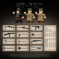 QuanGuan 100290 Quan Guan 100290 XE TĂNG NHANH BT-7 CỦA LIÊN XÔ (PHIÊN BẢN ĐẦU) bộ đồ chơi xếp lắp ráp ghép mô hình Military Army BT-7 FAST TANK (EARLY) Quân Sự Bộ Đội 675 khối