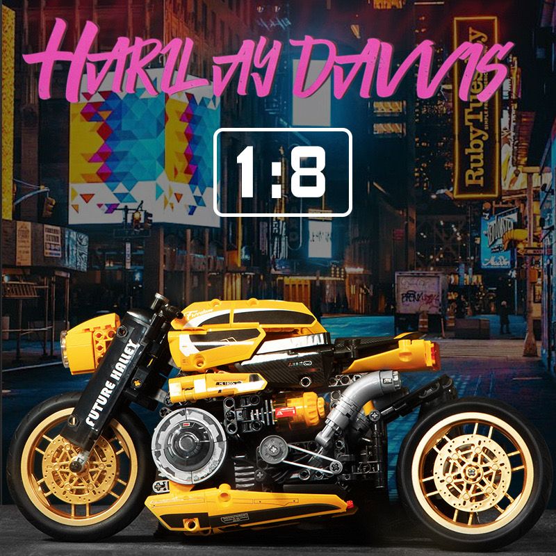 SHARP MODEL JIMULIANG PRODUCT 10538 XE MÁY CYBERPUNK 1:8 tỷ lệ 1:8 bộ đồ chơi xếp lắp ráp ghép mô hình Technic Kỹ Thuật Công Nghệ Cao Mô Hình Phương Tiện 679 khối