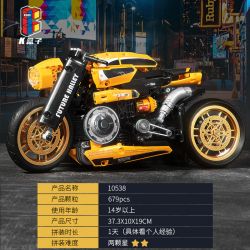 SHARP MODEL JIMULIANG PRODUCT 10538 XE MÁY CYBERPUNK 1:8 tỷ lệ 1:8 bộ đồ chơi xếp lắp ráp ghép mô hình Technic Kỹ Thuật Công Nghệ Cao Mô Hình Phương Tiện 679 khối