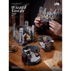 SMALL ANGLE JD047 THÁP PHÙ THỦY THỜI TRUNG CỔ bộ đồ chơi xếp lắp ráp ghép mô hình Medieval Castle WIZARD TOWDR Chiến Tranh Trung Cổ 1818 khối