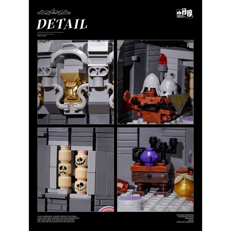 SMALL ANGLE JD047 THÁP PHÙ THỦY THỜI TRUNG CỔ bộ đồ chơi xếp lắp ráp ghép mô hình Medieval Castle WIZARD TOWDR Chiến Tranh Trung Cổ 1818 khối