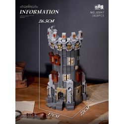 SMALL ANGLE JD047 THÁP PHÙ THỦY THỜI TRUNG CỔ bộ đồ chơi xếp lắp ráp ghép mô hình Medieval Castle WIZARD TOWDR Chiến Tranh Trung Cổ 1818 khối