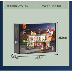 LUMIBRICKS FUNWHOLE F9054 9054 CHUYẾN ĐI ĐƯỜNG NHÀ NGHỈ bộ đồ chơi xếp lắp ráp ghép mô hình City MOTEL Thành Phố 1970 khối